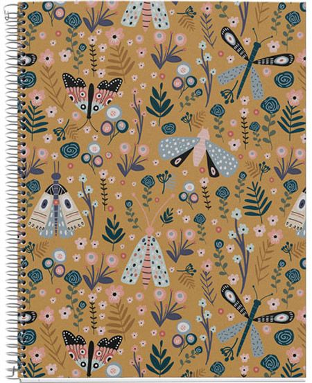 Тетрадка Miquelrius Recycled Mustard Naturally А4 със спирала, 120 листа на малки квадратчета