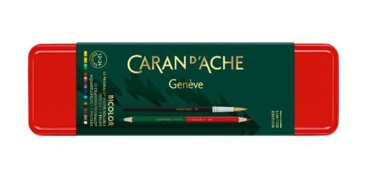 Комплект двувърхи цветни моливи Caran d'Ache, 12 цвята