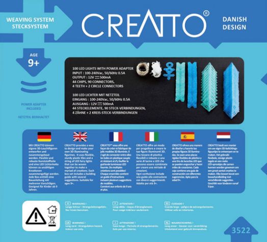 Направи сам 3D LED фигурки 4 в 1 Creatto - Акула