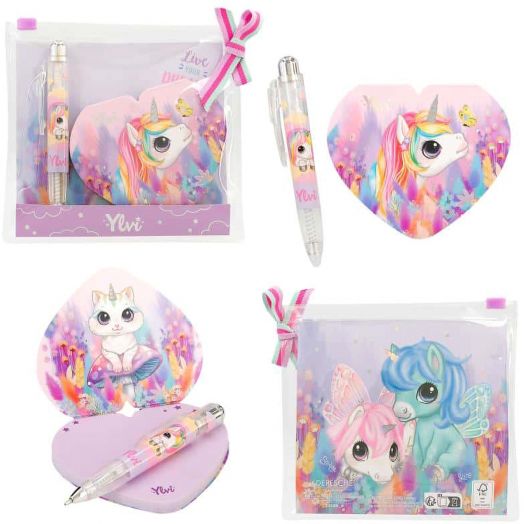 Детски комплект Ylvi - тефтерче с химикалка, Еднорог