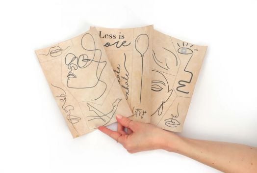 Комплект за бродиране на дрехи Graine Creative - Line art