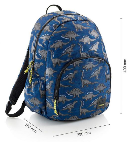 Раница Miquelrius Wild Dino с едно отделение, светеща в тъмното