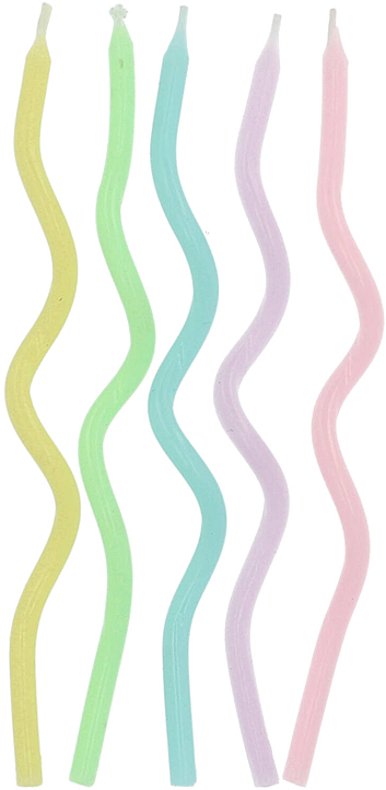 Свещички Folat - Пастелни спирали, 10 бр.