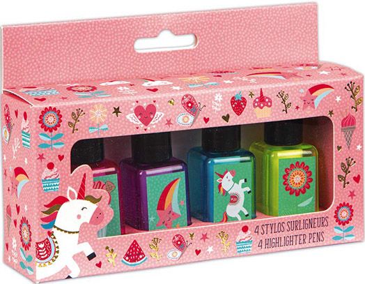 Комплект маркери Janod - Еднорог, 4 бр.