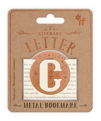 Метален разделител за книга с буква - C