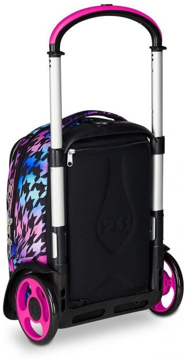 Ученическа раница на колела Seven Detach Glow Love и телескопична дръжка
