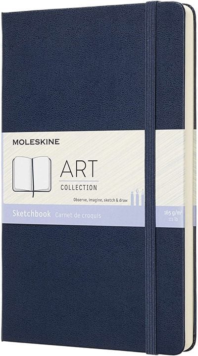 Тефтер Moleskine Art Sketchbook Sapphire Blue с твърди корици