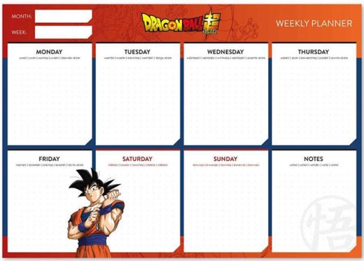 Седмичен планер Dragon Ball