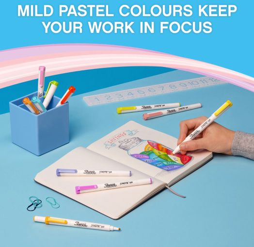 Комплект двувърхи маркери Sharpie S-Note, 16 цвята