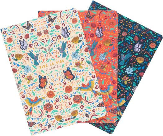 Комплект тефтери Grupo Erik - Frida Kahlo Viva La Vida, 3 бр.