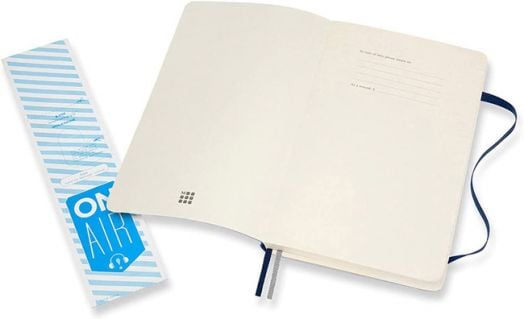 Класически тефтер Moleskine Expanded Sapphire Blue с меки корици и нелинирани страници