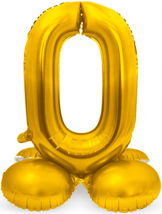 Фолиев балон Folat - Цифра 0, златен