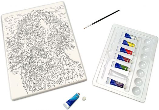 Комплект за рисуване с акрилни бои Royal & Langnickel - Лъвове