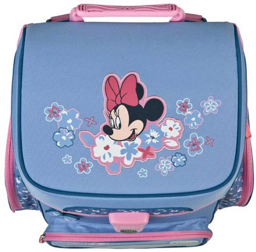 Комплект ученическа раница Мини Маус, ергономик - светлосин цвят