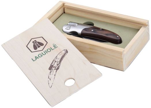 Сгъваем нож с фенерче Laguiole Hunting Dark Brown