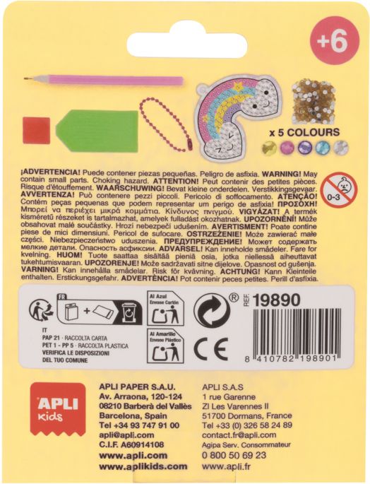 Креативен комплект Apli Kids - Направи си сам ключодържател дъга