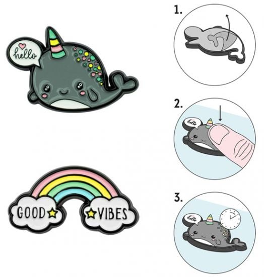 Метални стикери Legami - Good Vibes, 2 бр.