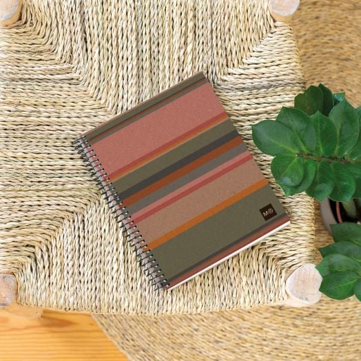 Тетрадка Miquelrius Recycled Ecolines А5 със спирала, 120 нелинирани листа