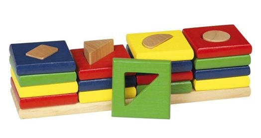 Дървена низанка Goki - Форми и цветове