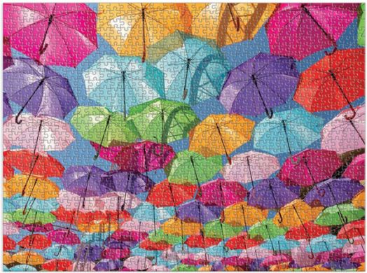 Пъзел Good Puzzle - Цветни чадъри, 1000 части