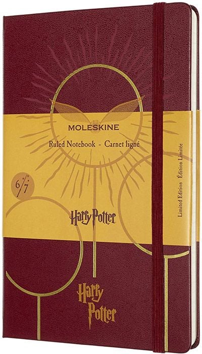 Класически тефтер Moleskine Limited Editions Harry Potter Quidditch с твърди корици и линирани страници