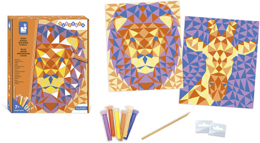 Творчески комплект Janod - Пясъчни животни от саваната