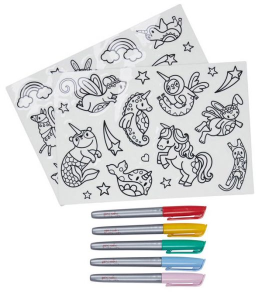 Креативен комплект с подвижни стикери Tiger Tribe - Магически същества