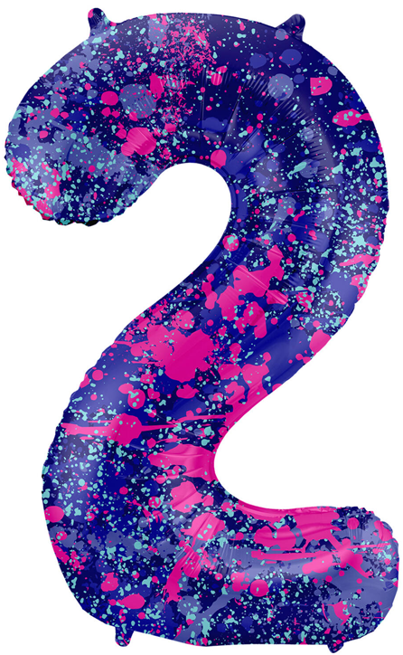 Фолиев балон Folat - Цифра 2, лилав, 86 см.