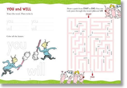 Dr. Seuss Workbook: Sight Words, Level 1