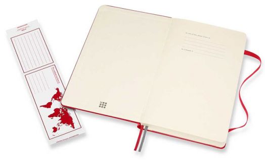 Червен тефтер Moleskine Classic с широки редове