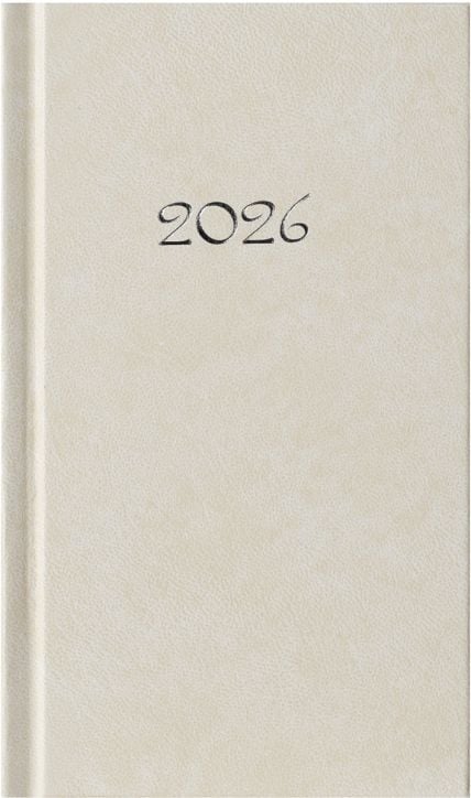 Бежов джобен тефтер-органайзер Слим 2026