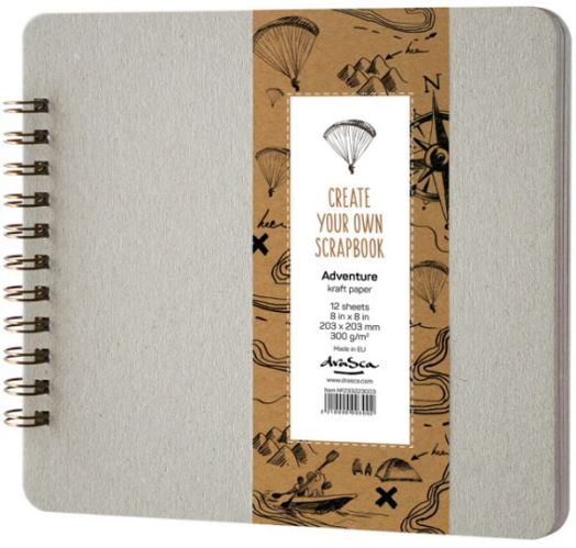 Скрапбук Drasca Adventure Kraft, 20.3 x 20.3 см.