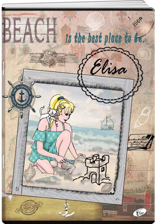 Тетрадка Elisa Gliter А4, 60 листа с широки редове