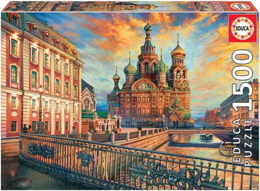 Класически пъзел Educa: Санкт Петербург, 1500 части