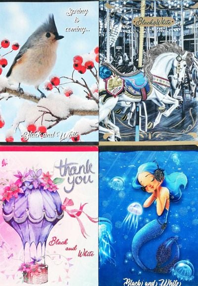 Тетрадка Black & White А5, 24 листа - малки квадратчета