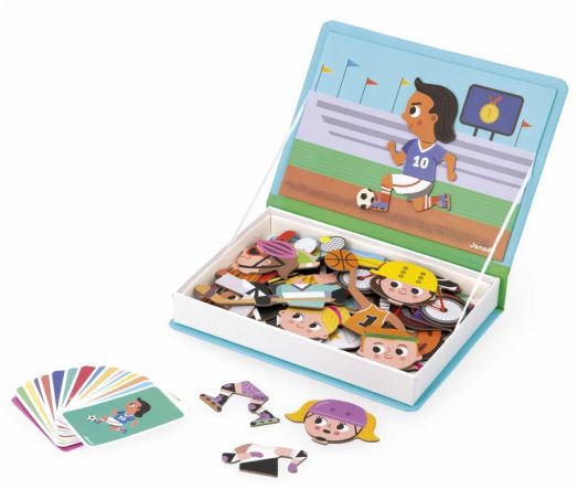 Детска магнитна книга Janod - Спортове