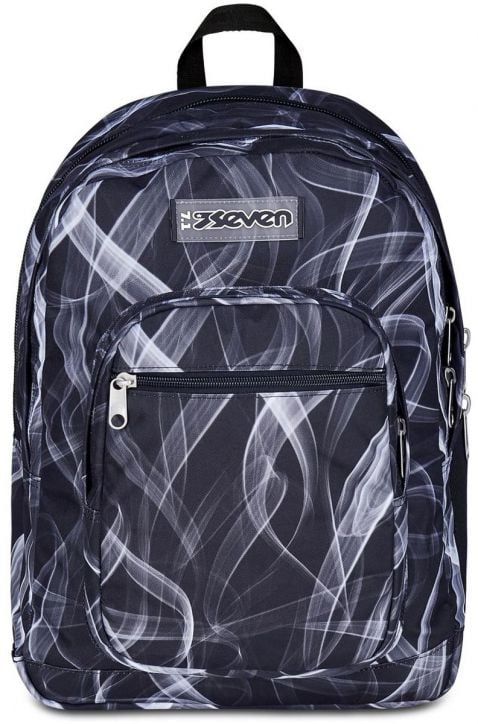 Ученическа раница Seven Freethink Jet Black с две отделения и USB порт