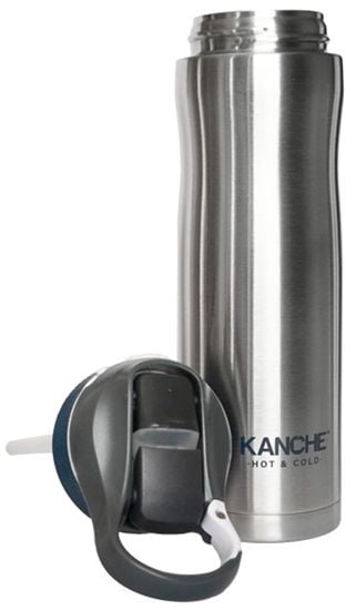 Стоманен термос Kanche - Спортувай с мен, син