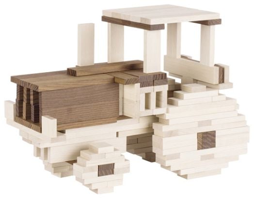 Дървен конструктор Goki, 200 части