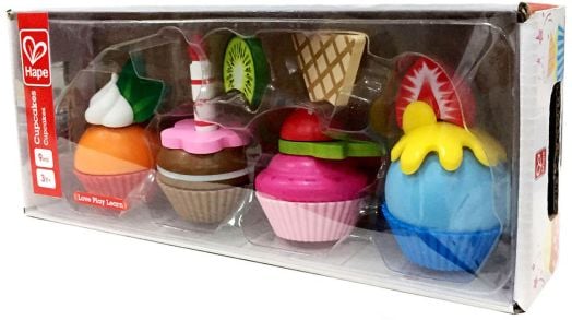 Дървен комплект за рязане Hape - Къпкейкове