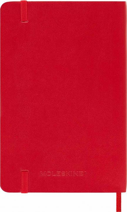 Джобен червен тефтер Moleskine Classic Scarlet Red с меки корици и нелинирани страници