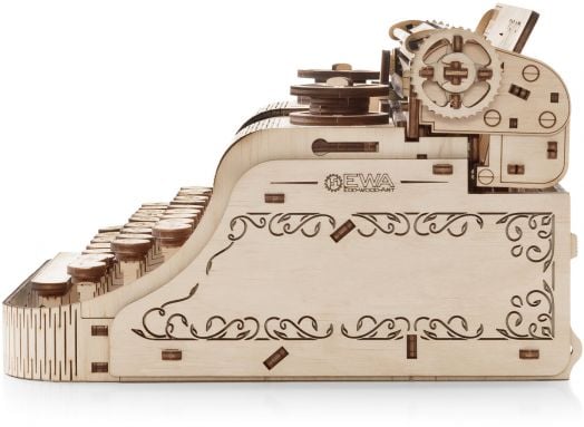 Дървен 3D модел на пишеща машина за сглобяване EWA