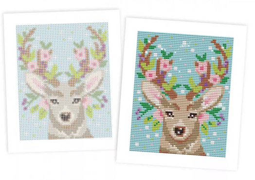 Творчески комплект Janod - Диамантена мозайка, Елен