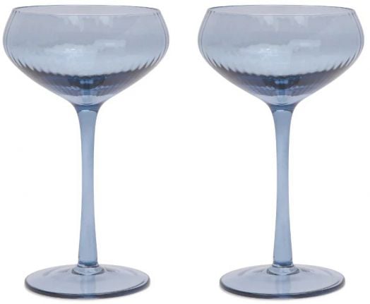 Чаши за коктейл Here's How The Lou Coupe Blue, 2 бр.