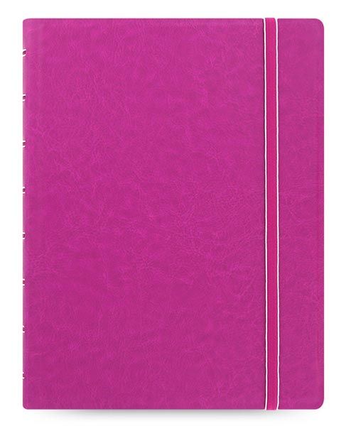 Тефтер Filofax Notebook Classic A5 Fuchsia със скрита спирала, ластик и линирани листа
