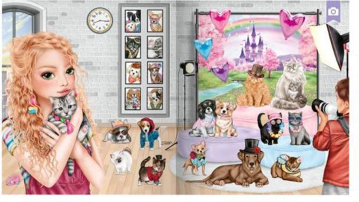 Книжка със стикери Top Model - Кученца и котенца