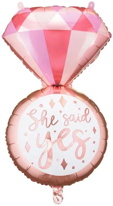 Фолиев балон PartyDeco - Пръстен, 41 х 72 см.