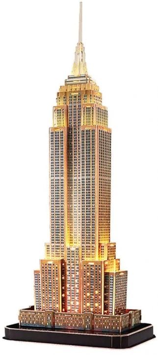 Светещ 3D пъзел Cubic Fun - Емпайър Стейт Билдинг, 37 части