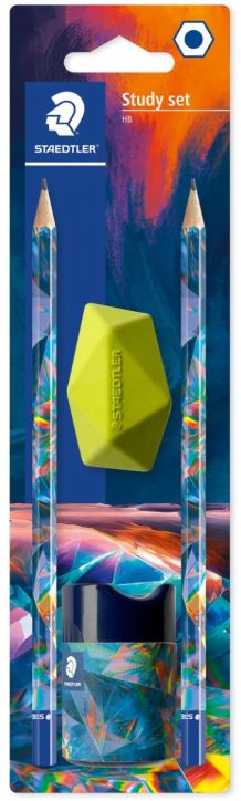 Графитни моливи Staedtler Multiverse HB + гума и острилка, вариант 1