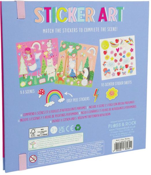 Творчески комплект със стикери Floss & Rock Sticker art - Rainbow Fairy